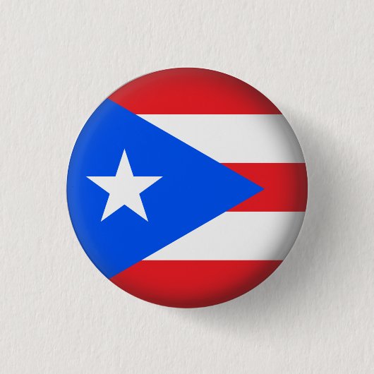 Round Puerto Rico Ronde Button 3,2 Cm (Voorkant)