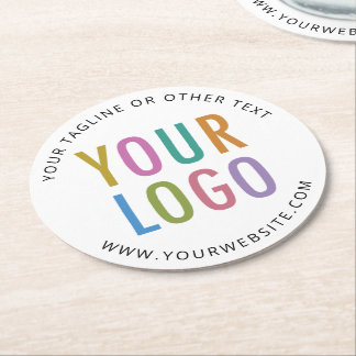 Round Pulpboard Coasters Business Logo Branded Ronde Kartonnen Onderzetter