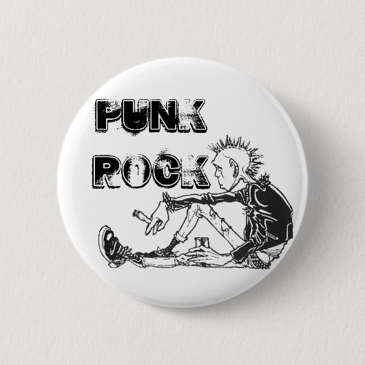Round Punk Rock Genre Pin Ronde Button 5,7 Cm (Voorkant)