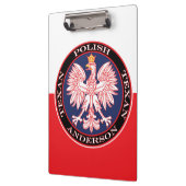 Round Red Polska Eagle Klembord (Links)