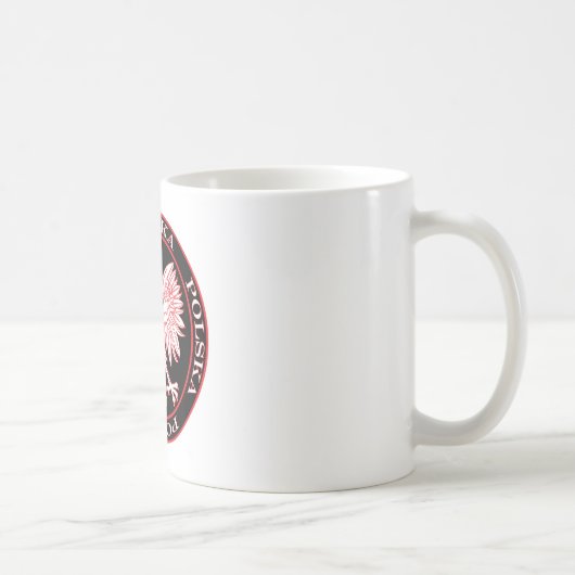 Round Red Polska Eagle Koffiemok (Rechts)