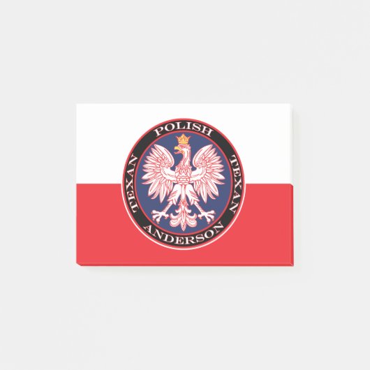 Round Red Polska Eagle Post-it® Notes (Voorkant)