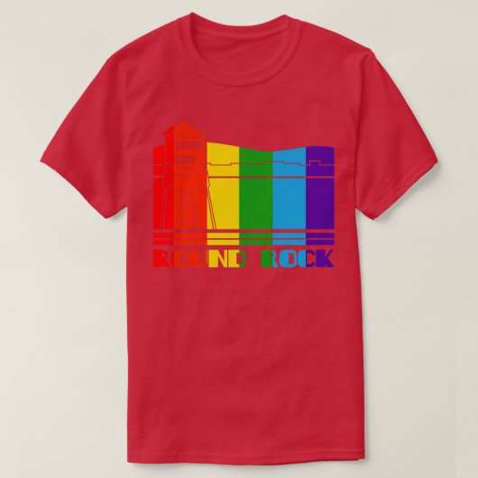 Round Rock Pride Round Rock LGBT Gift LGBTQ Suppo T-shirt (Design voorkant)