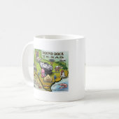 Round Rock Texas Cartoon Map Koffiemok (Voorkant links)