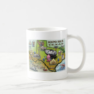 Round Rock Texas Cartoon Map Koffiemok