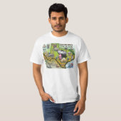 Round Rock Texas Cartoon Map T-shirt (Voorkant volledig)