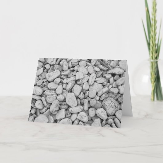 Round Rocks Black and White Photo Note Card Bedankkaart (Voorkant)