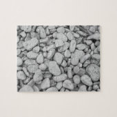 Round Rocks Black en White Photo Puzzle Legpuzzel (Horizontaal)