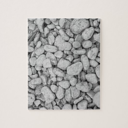 Round Rocks Black en White Photo Puzzle Legpuzzel (Verticaal)