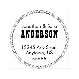 Round Rope Lijst retouradres Zelfinktende Stempel