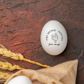 Round Rustic Custom Farm Name | Information Egg  Rubberstempel