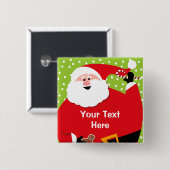 Round Santa Custom Button (Voorkant /achterkant)