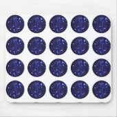 Round Sapphire Gemstone Pattern Mousepad Muismat (Voorkant)