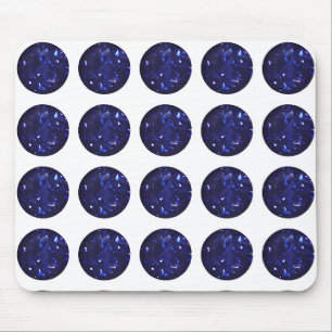 Round Sapphire Gemstone Pattern Mousepad Muismat