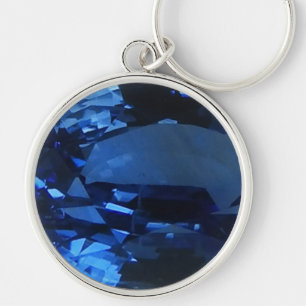 Round Sapphire Sleutelhanger