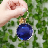 Round Sapphire Sleutelhanger (Hand)