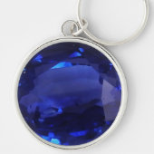 Round Sapphire Sleutelhanger (Voorkant)