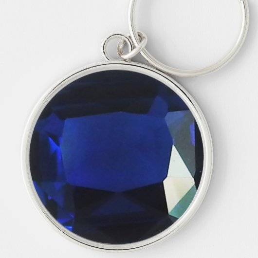 Round Sapphire Sleutelhanger (Voorkant)