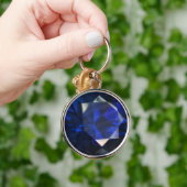 Round Sapphire Sleutelhanger (Hand)