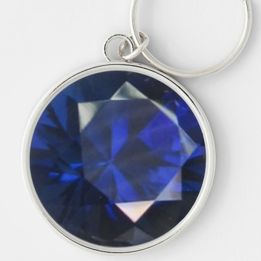 Round Sapphire Sleutelhanger (Voorkant)