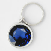 Round Sapphire Sleutelhanger (Voorkant)