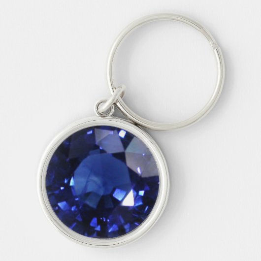 Round Sapphire Sleutelhanger (Voorkant)