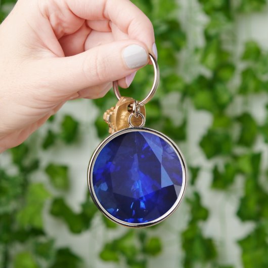 Round Sapphire Sleutelhanger (Hand)