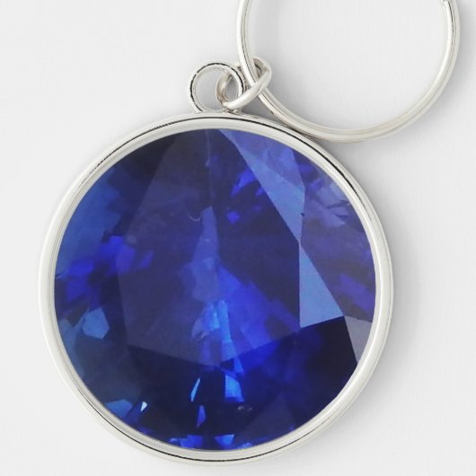 Round Sapphire Sleutelhanger (Voorkant)