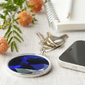 Round Sapphire Sleutelhanger (Zijkant)