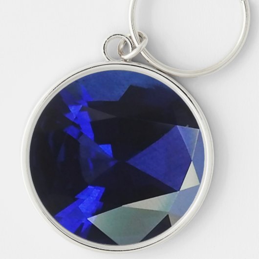 Round Sapphire Sleutelhanger (Voorkant)