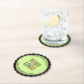 Round Scalloped Edge Paper Onderzetters Company Lo (Insitu)