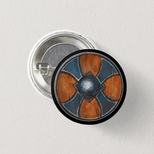 Round Shield Button - Blue Cross Emblem (Voorkant /achterkant)