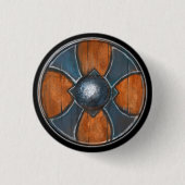 Round Shield Button - Blue Cross Emblem (Voorkant)