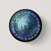 Round Shield Button - Blue Sun Emblem (Voorkant)
