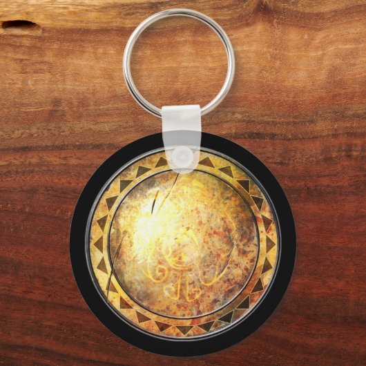 Round Shield Sleutelhanger - Golden Sun Emblem (Voorkant)