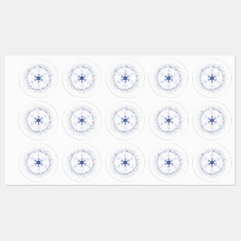 Round snowflake labels