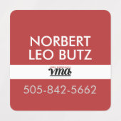 Round Square Washable Clothing ID Red, Black, Gray Labels (Design 2)