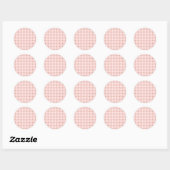 Round sticker design featuring pink and white  (Vel)