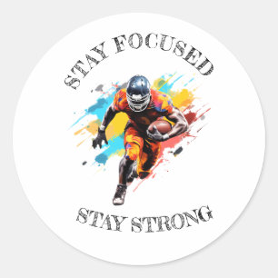 round sticker NFL motivatie