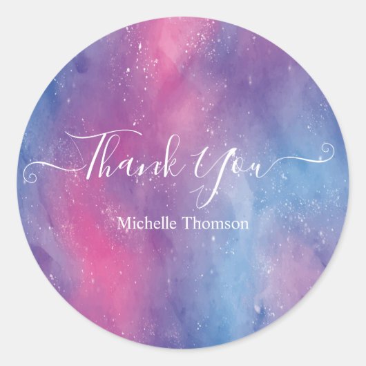 Round Sticker Thanks nice elegant typography (Voorkant)