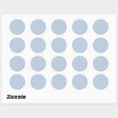Round sticker with intricate blue and white (Vel)