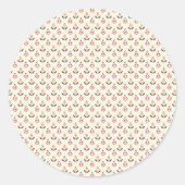 Round stickers featuring a pattern of pastel  (Voorkant)