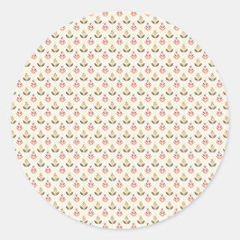 Round stickers featuring a pattern of pastel 