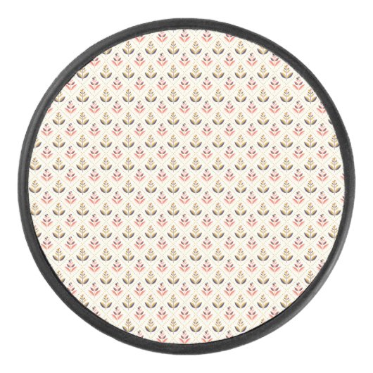 Round stool top with a pattern hockey puck (Voorkant)