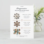 Round Table Progressive Dinner Invitation Kaart (Staand voorkant)