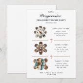 Round Table Progressive Dinner Invitation Kaart (Voorkant / Achterkant)