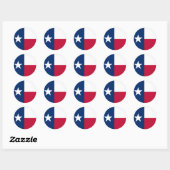 Round Texas Flag Ronde Sticker (Vel)