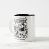 Round the World Sailor beroemd gemaakt door Funny Tweekleurige Koffiemok (Voorkant links)