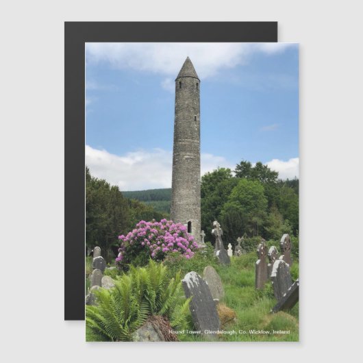 Round Tower, Glendalough, Co. Wicklow, Ierland (Voorkant / Achterkant)