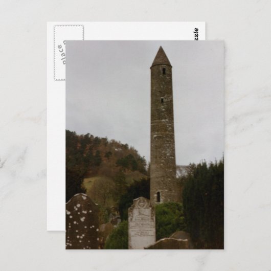 Round Tower, Glendalough, Co. Wicklow, Ierland Briefkaart (Voorkant / Achterkant)
